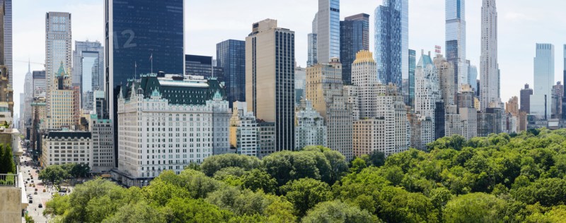 Usa, New York, New York City, Public park in financial district