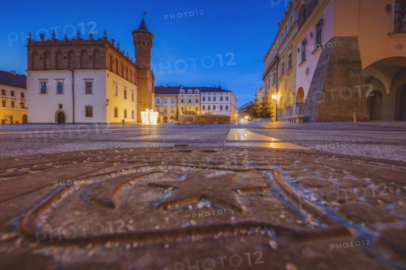 Poland, Lesser Poland, Tarnow, Pavement on old town square