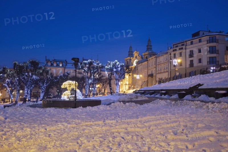 Poland, Subcarpathia, Przemysl, Old town in winter