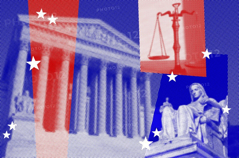 Pixelated graphic of Supreme Court Building