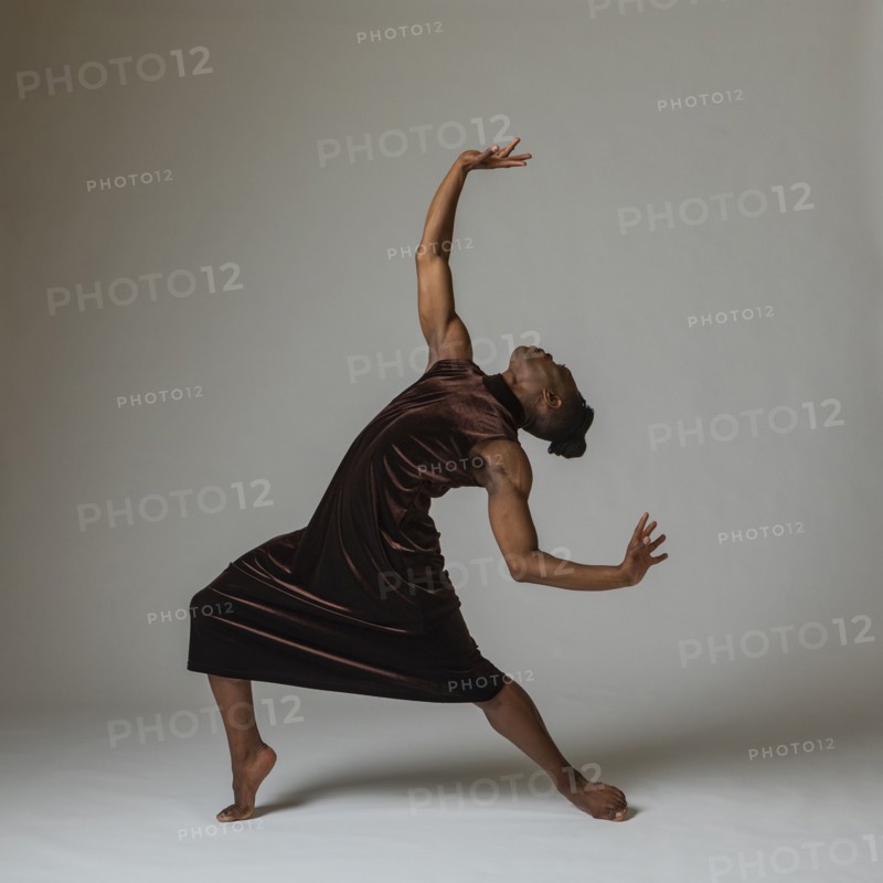 Studio shot of man dancing