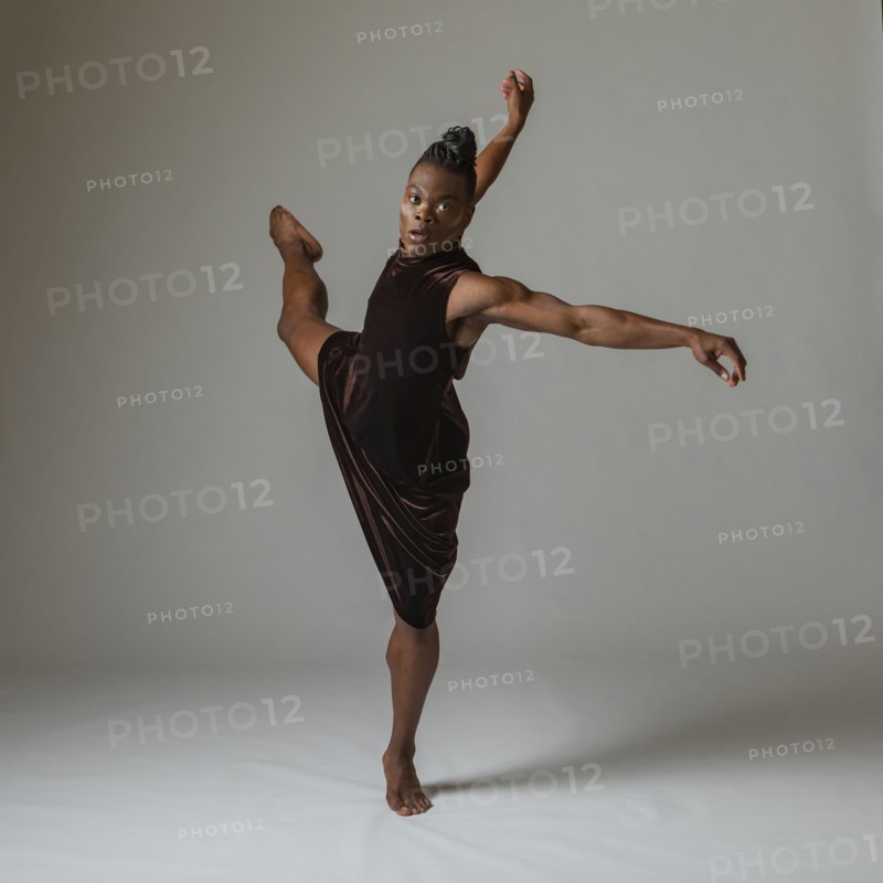 Studio shot of man dancing