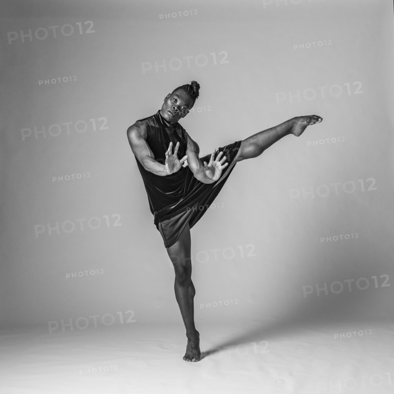 Studio shot of man dancing