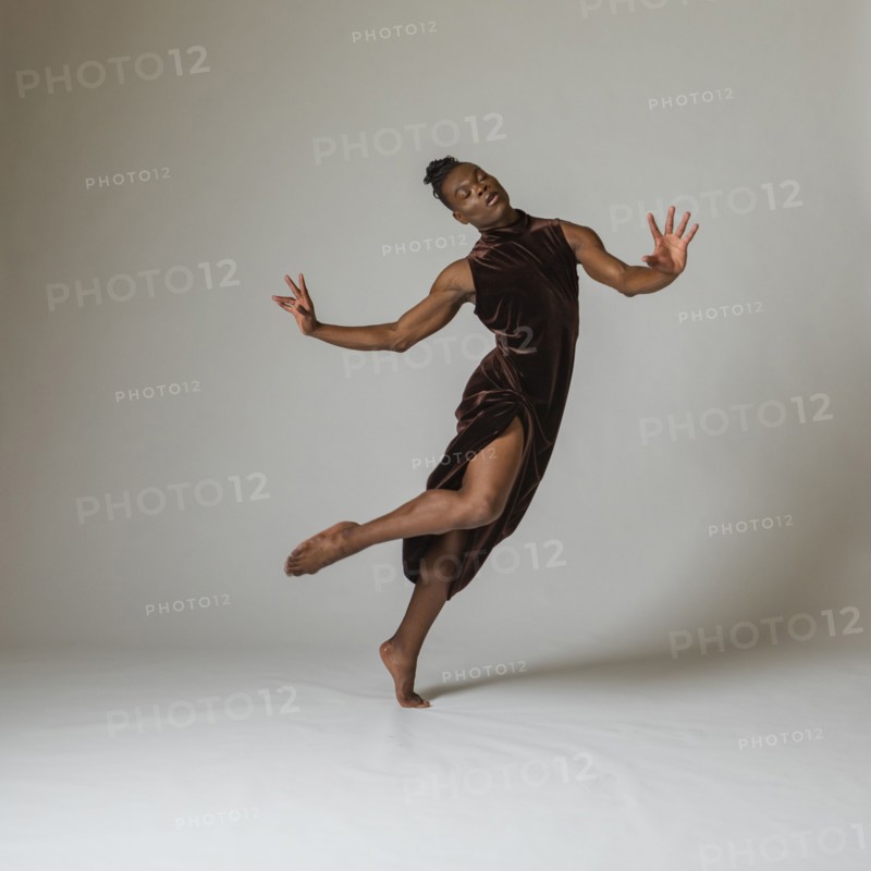 Studio shot of man dancing