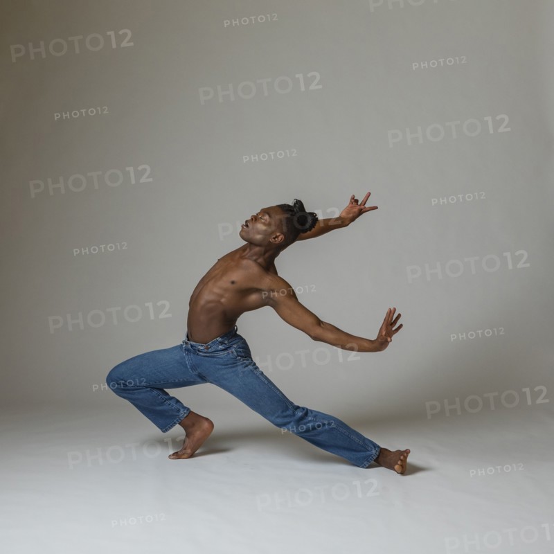 Studio shot of man dancing