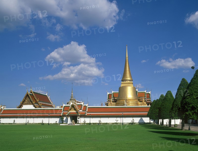 Golden spire of ornate temple
