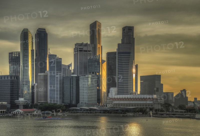 Singapore city skyline and waterfront