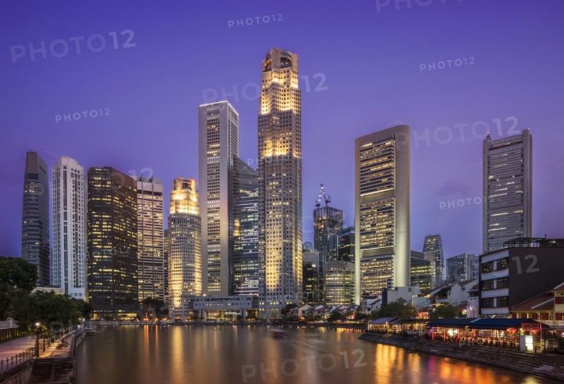 Singapore city skyline and waterfront