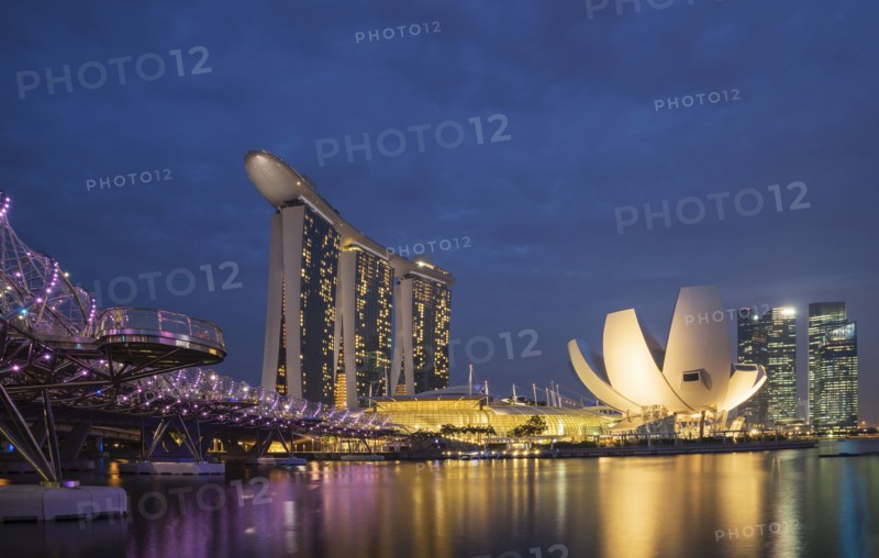 Singapore city skyline and waterfront