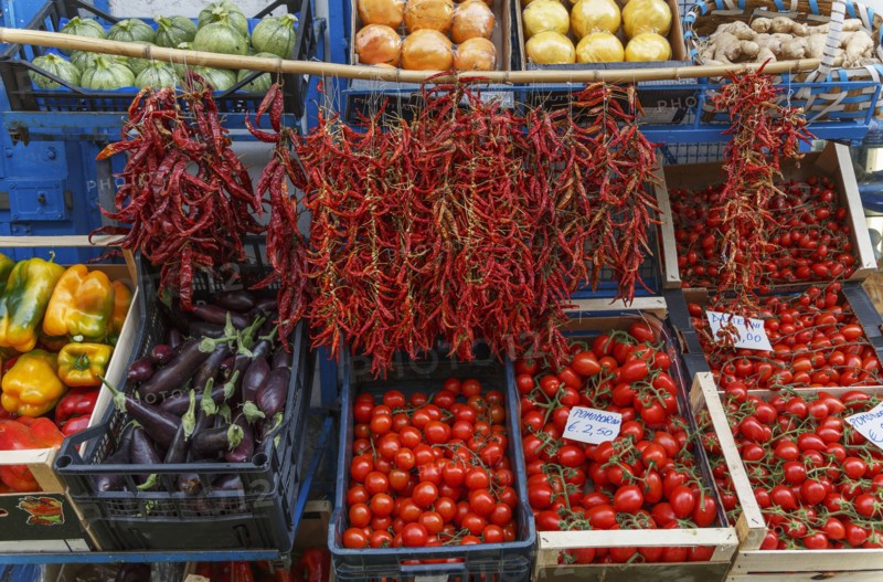 Produce for sale in market