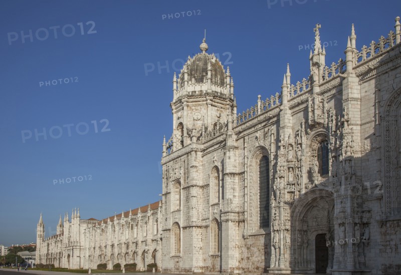 Jeronimos Monastery under blue sky