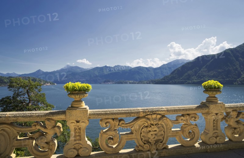 Ornate banister at Lake Como