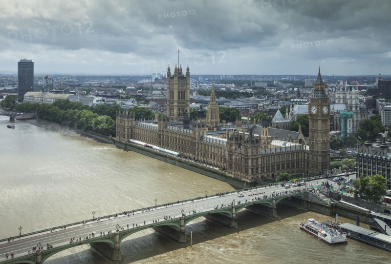 Aerial view of London cityscape