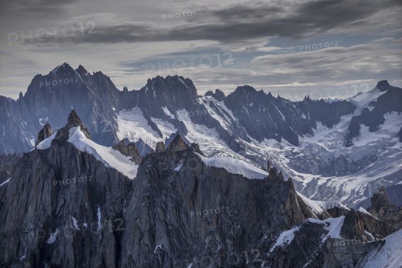 Snowy Mont Blanc in Alps