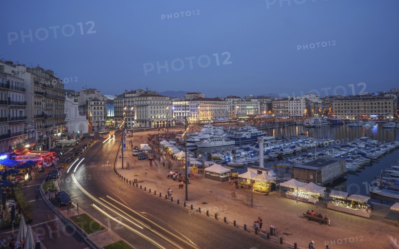 Aerial view of Marseille cityscape