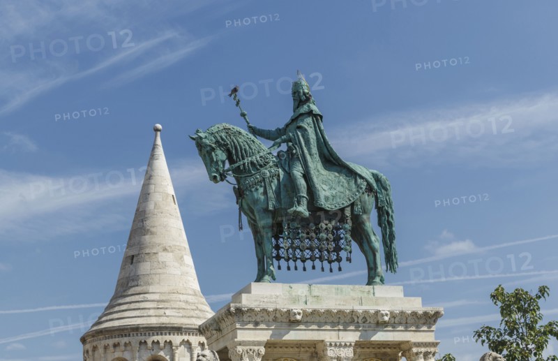 Fishermans Bastion statue in Budapest