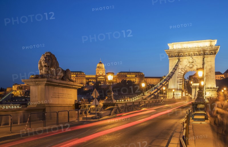 Blurred view of traffic on bridge