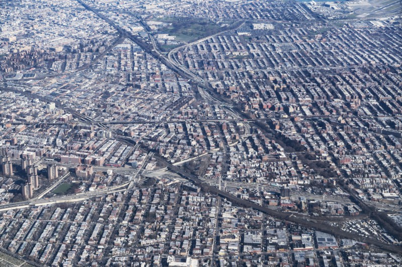 Aerial view of city