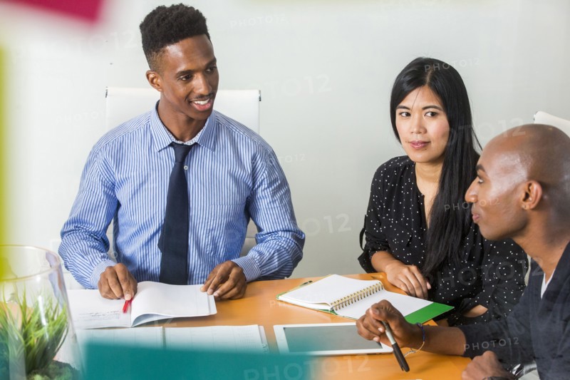 People talking in business meeting