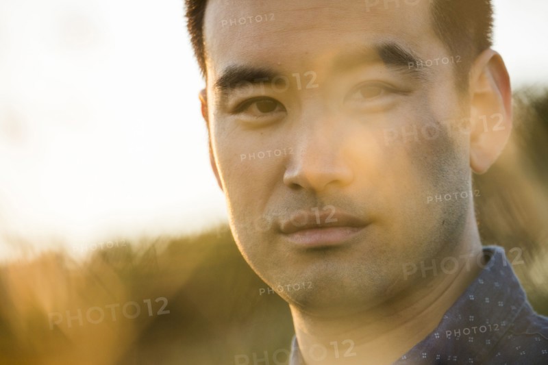 Close up of serious Chinese man