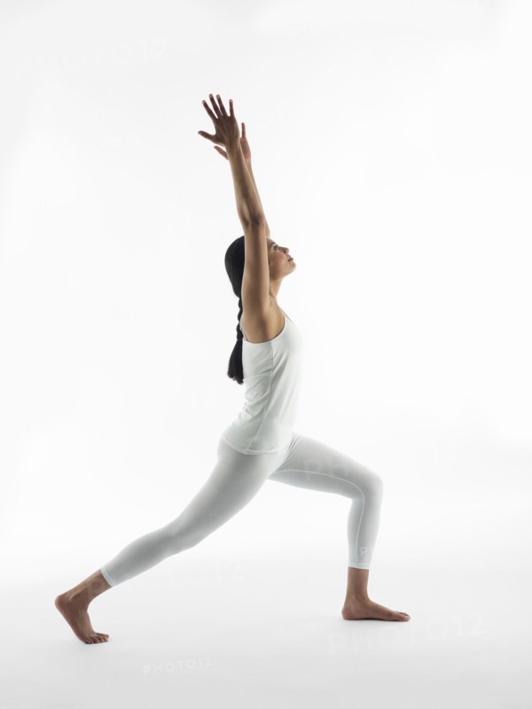 Serene woman practicing yoga