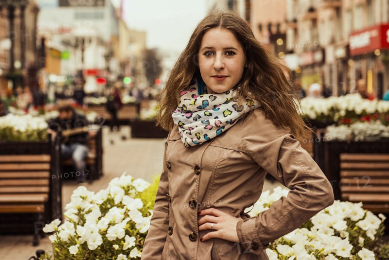 Caucasian woman standing outdoors