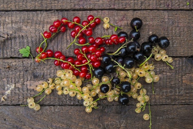 Fresh berries on wooden table