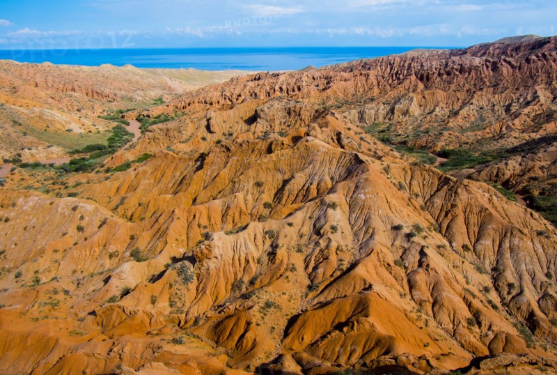 Rocky landscape near ocean