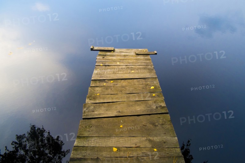 Dock over still lake