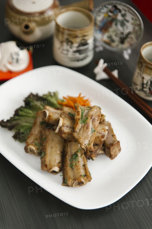 Ribs on plate