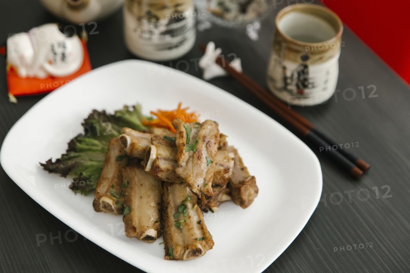 Ribs on plate