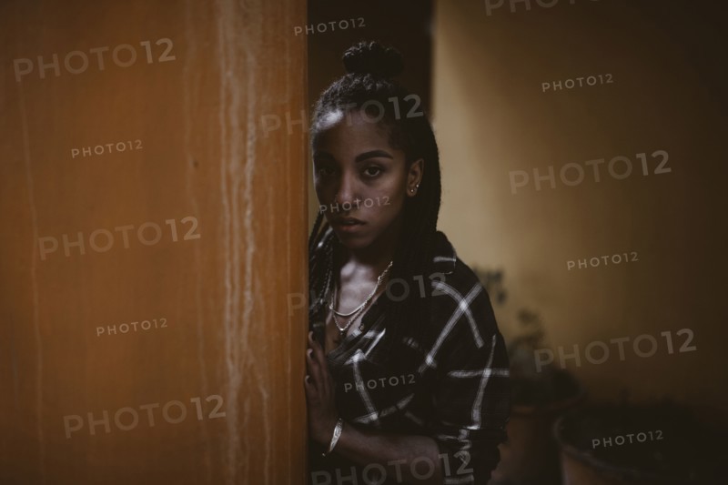 Portrait of serious African American woman