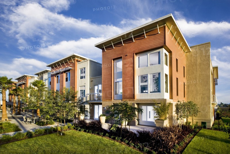 Exterior of residential buildings
