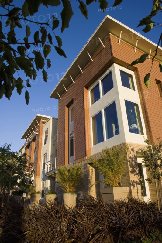 Exterior facade contemporary loft style homes
