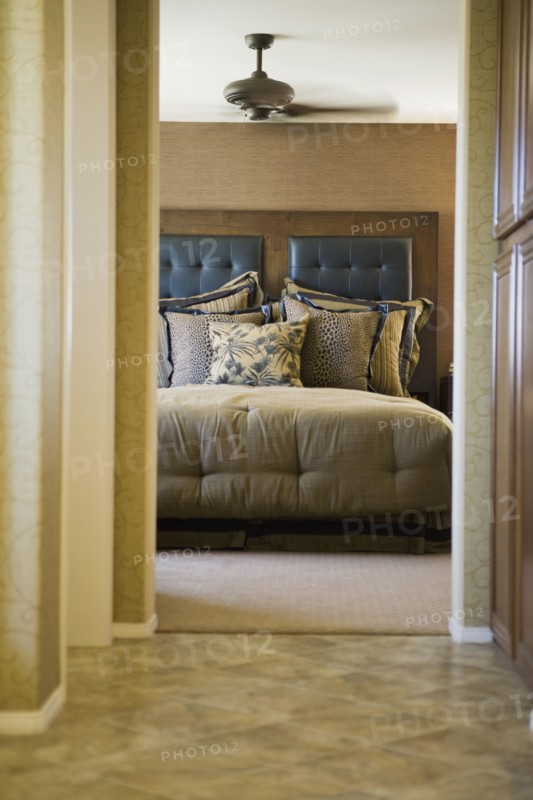 View down hallway to master bedroom