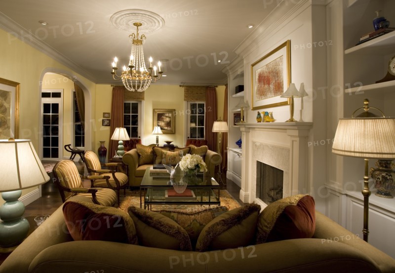 Sitting room with fireplace