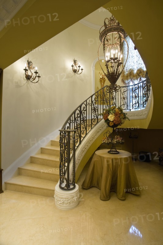Staircase through upscale home