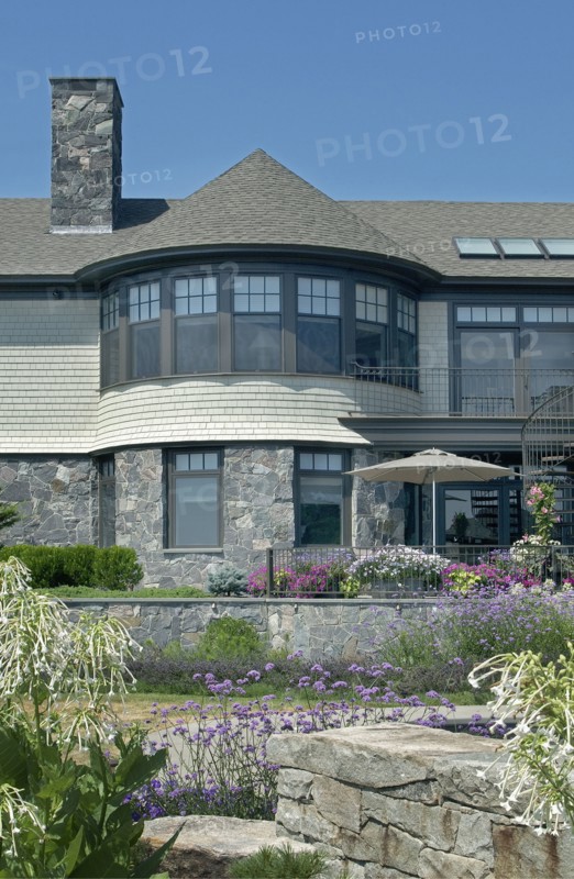 Exterior of a single family home against clear sky