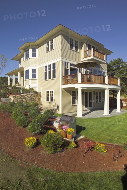 Garden in yard of a single family home