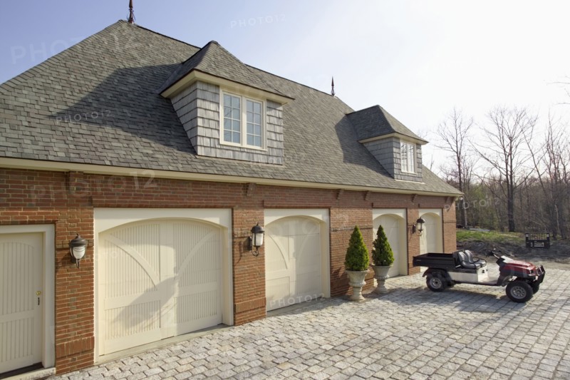 Large four car neo eclectic garage