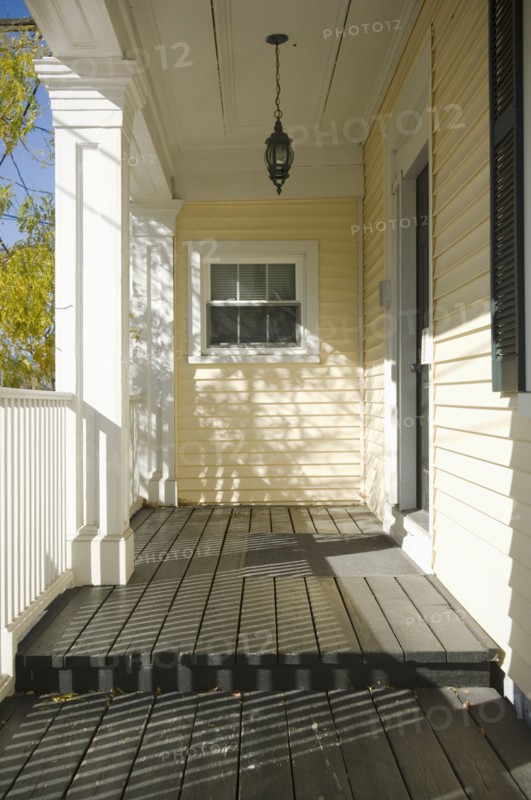 Sunlight on front porch
