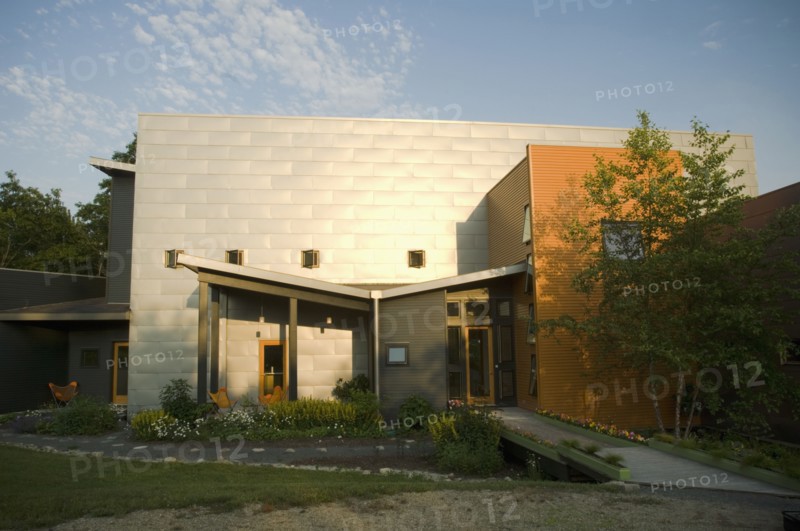 Front entrance to modern home