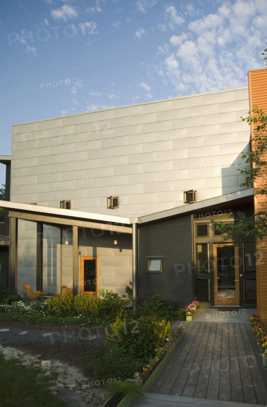 Front entrance to modern home
