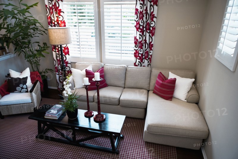 Sectional sofa in traditional living room