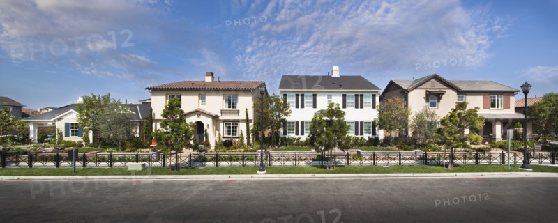 Panoramic view of a residential houses