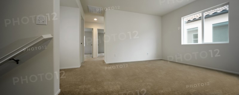 Empty rooms with doorway and window at home