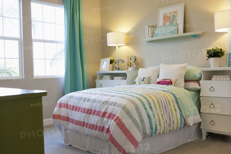 Interior of child's bedroom in average house