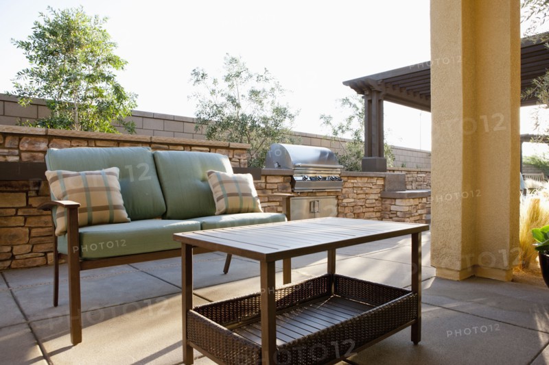Outdoor furniture on patio