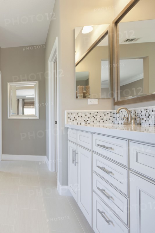 Interior of domestic bathroom