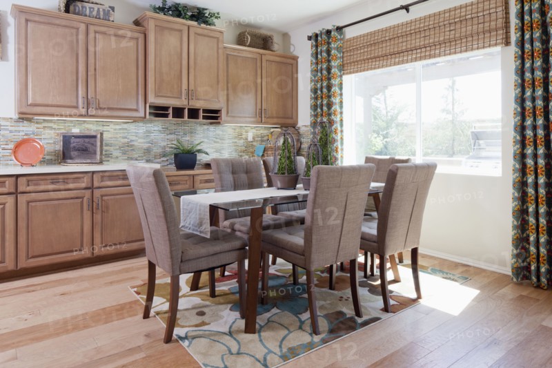 Dining area in domestic kitchen